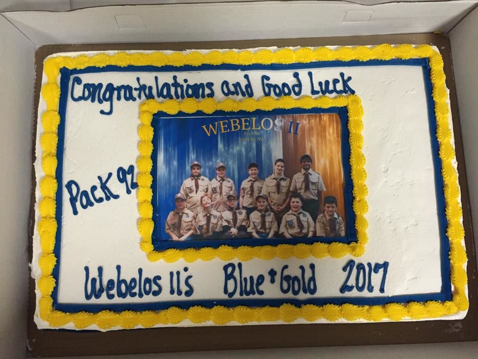 Blue &amp; Gold Cake